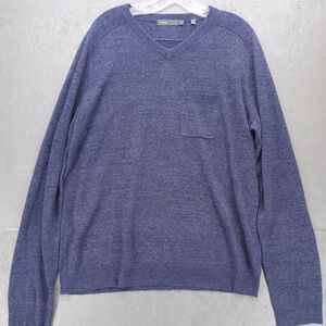 Vince Men's V-Neck‎ Linen Blend Pocket Sweater Lightweight Knit Pullover XL